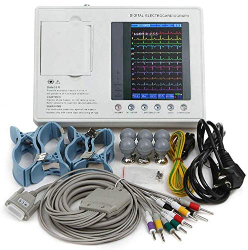 Denshine digital portátil ECG máquina 7 pulgadas multiparámetro 12 derivaciones 3 canales