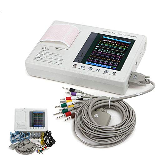 Denshine digital portátil ECG máquina 7 pulgadas multiparámetro 12 derivaciones 3 canales