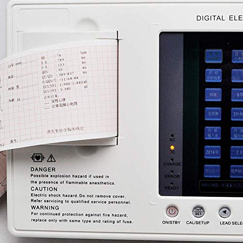 Denshine digital portátil ECG máquina 7 pulgadas multiparámetro 12 derivaciones 3 canales