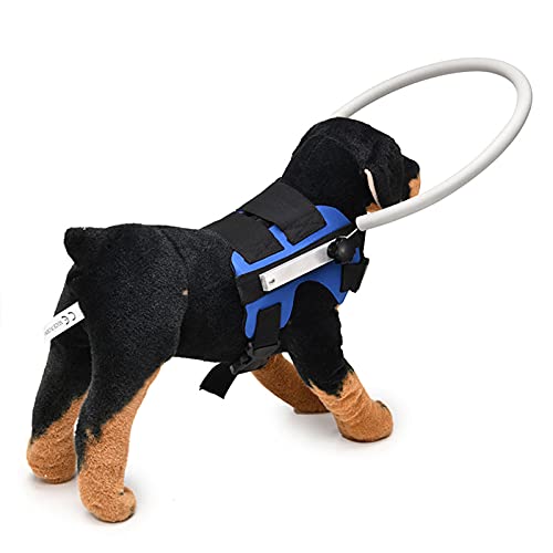 DERCLIVE Accesorios para perros ciegos Arnés para perros Chaleco Anti-colisión Cabeza Protección Anillo Herramienta de prevención de choques para perros pequeños, medianos y grandes, S/M