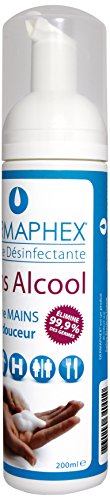 Dermaphex - Espuma desinfectante para manos sin alcohol, 200 ml