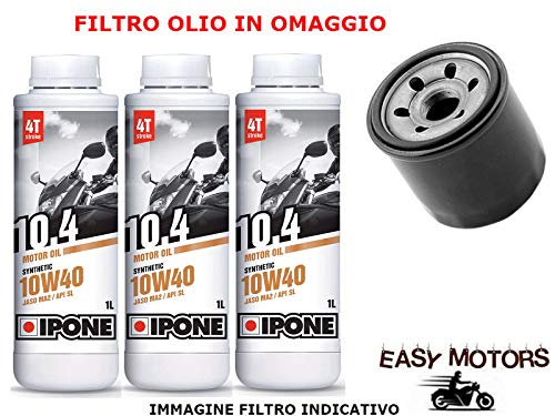 Desconocido Kit DE Mantenimiento DE Motor DE Aceite 10W40 IPONE + Filtro Olio MICROCAR Lyra 505 Sprint 500