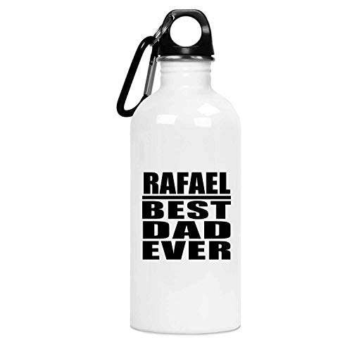 Designsify Rafael Best Dad Ever - Water Bottle Botella de Agua, Acero Inoxidable - Regalo para Cumpleaños, Aniversario, Día de Navidad o Día de Acción de Gracias