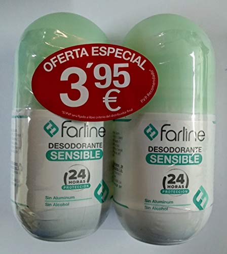 Desodorante Farline roll on sensible pack 2x50 ml