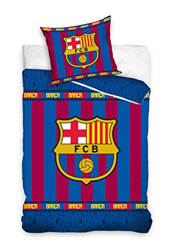 DH - F.C. Barcelona Juego Funda Nórdica Cama 90 Escudo Barça y Funda Cojín. FCB161011-12