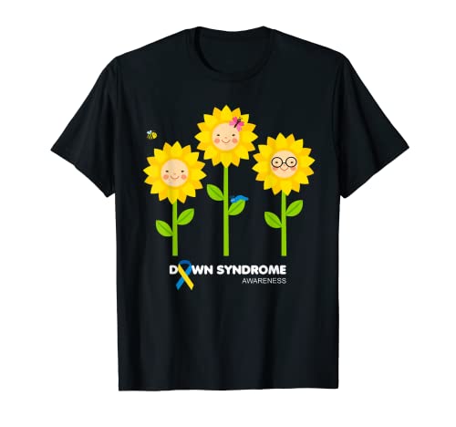 Día Mundial de Concientización sobre el Síndrome de Down Girasoles Camiseta