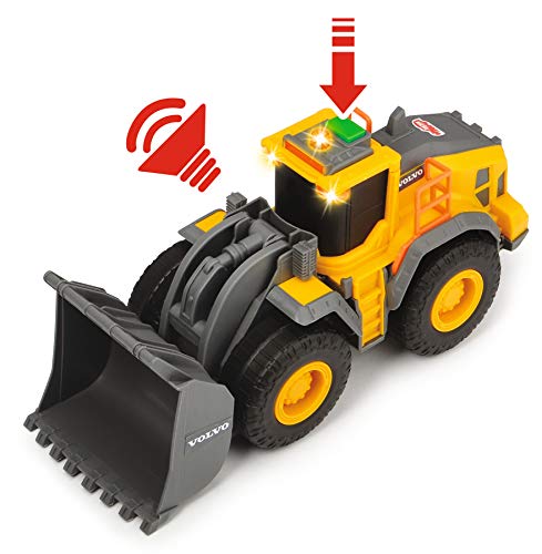 Dickie Toys Volvo Series - Pala Excavadora de Volvo con Luz y Sonido, para Niños a partir de 3 Años - 23 cm