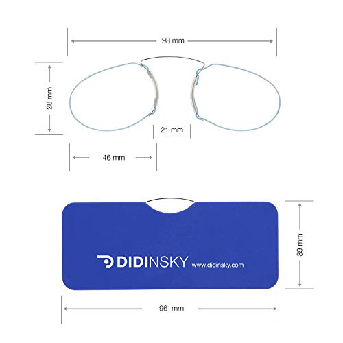 DIDINSKY Gafas de lectura sin patillas graduadas para hombre y mujer transparentes. Gafas de presbicia para hombre y mujer retro o vintage para vista cansada. 4 colores y 5 graduaciones – LOUVRE