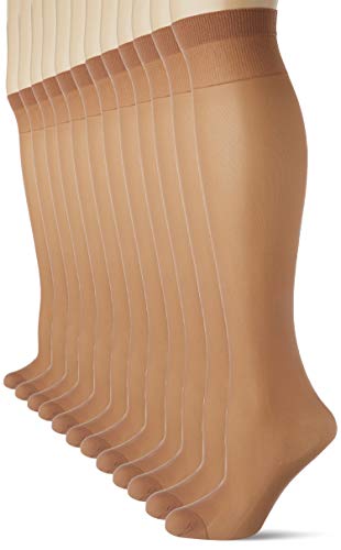 Dim Mi- Bas Ecodim X12 Calcetines, Beige (Daim 18q), Small (Talla del Fabricante: 35/41) (Pack de 12) para Mujer