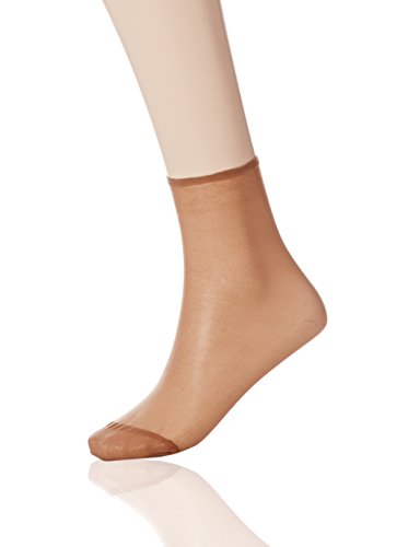 Dim Sublim Tobilleros 15D Calcetines, Beige (Gazelle 825), One Size (Tamaño del Fabricante:35/41) (Pack de 2) para Mujer