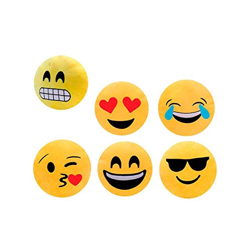 DISOK - Cojín Emoticonos (Precio Unitario) - Detalles Regalos para Niños Adolescentes Cumpleaños, Comuniones