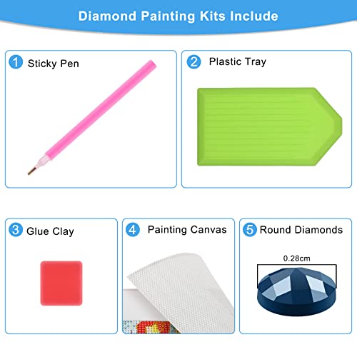 DIY 5D Kit de pintura de diamante por número, taladro completo, diseño de flores de peonía, bordado de diamantes de imitación de punto de cruz, para manualidades,lienzo decorativo para pared,30x40 cm