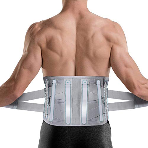 DOACT Faja Lumbar para Hombres Mujeres, Cinturón de Apoyo Lumbar con Correas de Compresión Ajustables para Alivio del Dolor en Parte Baja de Espalda, Ciática, Dar Forma al Cuerpo de Abdomen Posparto