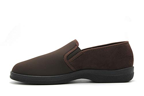 DOCTOR CUTILLAS - Zapatillas de casa Ancho Especial para pies delicados, Suela de Goma para: Hombre Color: Marron Talla:42