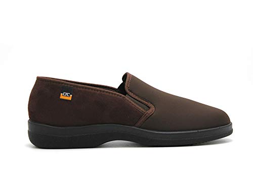 DOCTOR CUTILLAS - Zapatillas de casa Ancho Especial para pies delicados, Suela de Goma para: Hombre Color: Marron Talla:42