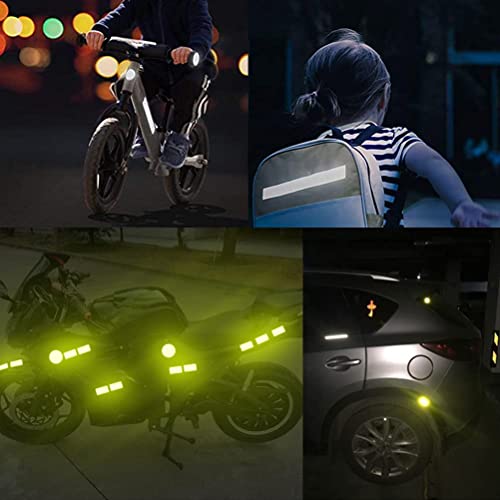 DODUOS 42pcs Pegatinas Reflectantes Bicicletas,Reflectores Adhesivos, Reflector de Bicicleta Impermeable,Cinta Seguridad Reflectante,Adhesivos Reflectantes Pegatinas para Bicicletas,Moto