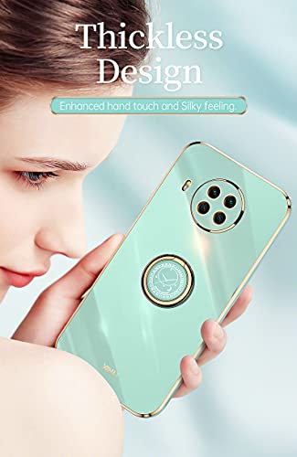 DOINK Funda para Xiaomi MI 10T Lite, Case con Diseño de Borde Dorado, Colorida y Brillante Carcasa de Silicona TPU - Púrpura