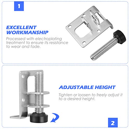 DOITOOL 4 UNIDS Pies para mueble ajustables niveladores para muebles Nivelador de patas de muebles, mesa, gabinetes,mesa de trabajo, estanterías