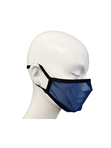 Domos Mascarilla Transparente Reutilizable. UNE0065 CWA17533 Fabricada en España (Talla M, Azul)