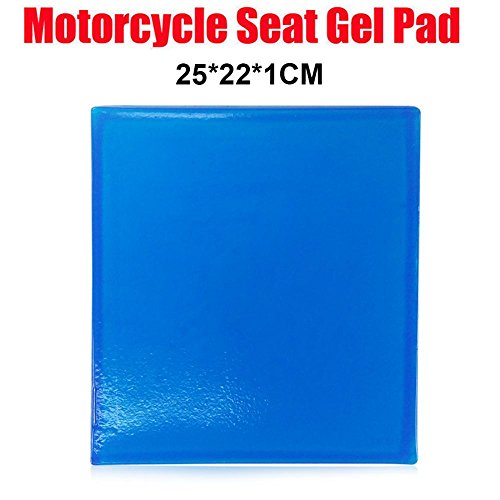 Domybest - Cojín de gel para moto, de absorción de choque para asiento de moto, cojín amortiguador, suave, cómodo, azul