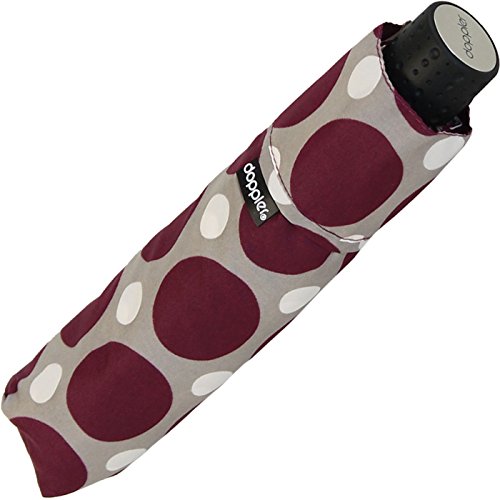 Doppler Paraguas de bolsillo para mujer, superpequeño, resistente a las tormentas, Havanna Tango, morado, 90 cm, Super mini paraguas con abridor manual.