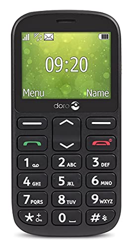 Doro 1361 Easy - Teléfono Móvil ( memoria interna de 32, 8 MB RAM, dual sim, camara 2 MP), incluye base de carga, negro