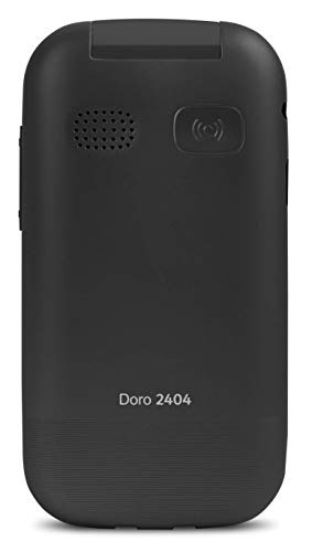 Doro 2404 2.4" 100g Negro Característica del teléfono - Teléfono móvil (Concha, SIM Doble, 6,1 cm (2.4"), 0,3 MP, 1000 mAh, Negro)