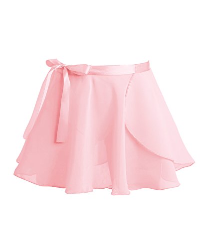 dPois Maillot Ballet para Niña Maillot de Danza Leotardo Manga Larga Disfraz Bailarina Vestido Tutú Traje de Ballet Gimnasia Yoga Básico Niña 2Pcs Rosa Perla 5-6 años