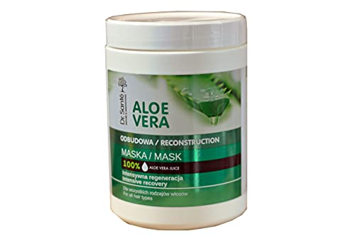 Dr. Sante Mascarilla Capilar Profesional Hidratante De Aloe Vera Y Queratina (Keratina) Con Cerámidas Naturales Pelo - Cabello Dañado Y Seco Natural Sin Parabenos Dr. Sante 1000Ml 1000 ml