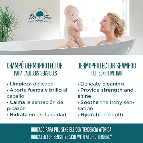 Dr. Tree | Champú Dermoprotector Cueros Cabelludos Sensibles | Limpieza, Brillo y Fuerza | Refuerza el Microbioma | 99% Ingredientes Naturales | 400ml