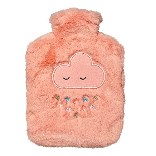 Draeger Paris Bolsa de agua caliente de peluche con funda de piel sintética, 100 % poliéster, uso fácil, reutilizable al infinito, para llevar a cualquier parte, 76002953