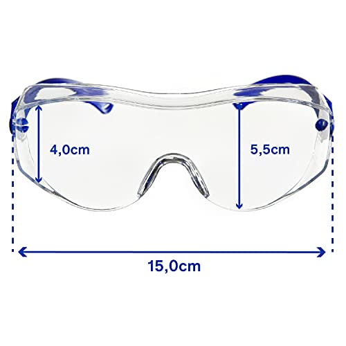 Dräger X-pect 8120 | Cubregafas protectoras | Lentes de seguridad con patillas ajustables| Para laboratorio, agricultura, industria