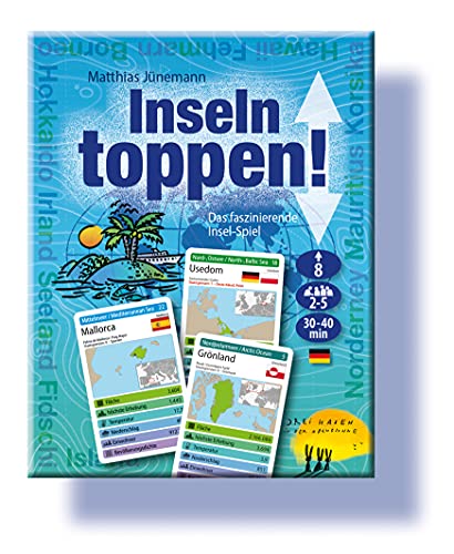 Drei Hasen in der Abendsonne GmbH 036 Islas Toppen - Juego de Cartas, Color Azul y Verde