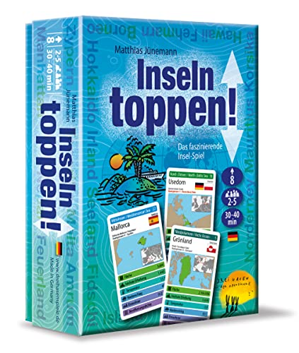 Drei Hasen in der Abendsonne GmbH 036 Islas Toppen - Juego de Cartas, Color Azul y Verde