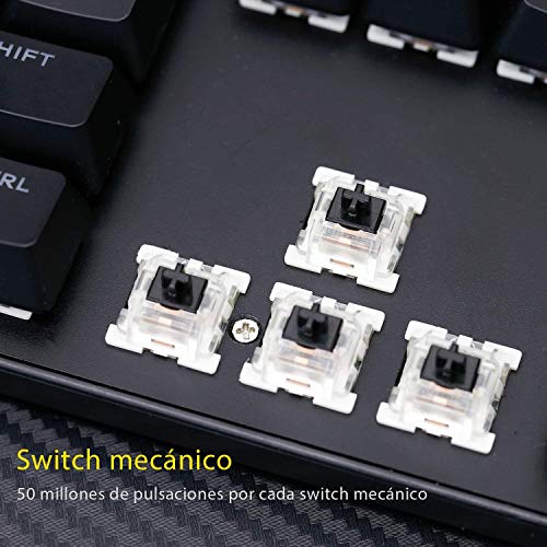 DREVO Tyrfing V2 105Key RGB Teclado Mecánico Gaming con Cable USB diseño Completo Programable Macro Soporte de Software Outemu Clicky Interruptor Azul, QWERTY Distribución Español