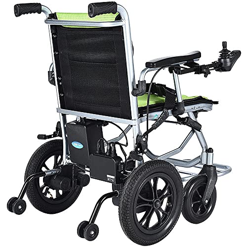 DRSM Silla de Ruedas eléctrica Plegable Ultraligera, aleación de Aluminio, batería de Litio, Scooter portátil para Personas Mayores, Silla de Ruedas eléctrica Plegable má