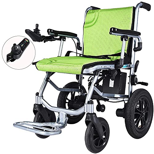 DRSM Silla de Ruedas eléctrica Plegable Ultraligera, aleación de Aluminio, batería de Litio, Scooter portátil para Personas Mayores, Silla de Ruedas eléctrica Plegable má