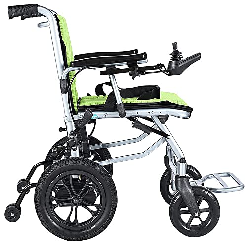 DRSM Silla de Ruedas eléctrica Plegable Ultraligera, aleación de Aluminio, batería de Litio, Scooter portátil para Personas Mayores, Silla de Ruedas eléctrica Plegable má