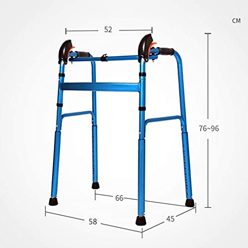 DSDD Bastidor para Caminar, Subir y Bajar escaleras Andador, Plegable, para Ancianos, Bastidor de Ayuda para Caminar con reposapiés Giratorio de 360 ​​°, Altura Ajustable, apo