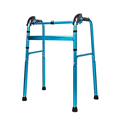 DSDD Bastidor para Caminar, Subir y Bajar escaleras Andador, Plegable, para Ancianos, Bastidor de Ayuda para Caminar con reposapiés Giratorio de 360 ​​°, Altura Ajustable, apo