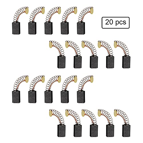 Dtoterul Escobillas Motor Electrico 20 Piezas Escobillas de Carbón Eléctrica Cepillos de Carbones de Motor Escobilla de Carbón de Resorte Escobillas de Carbón Motor Escobillas de Carbono