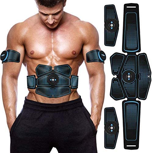 Duang Electroestimulador Muscular Abdominales AbS Muscle Stimulator USB Recargable Ultimate Stimulator 10PCS Gel Training Pads Equipo de Reemplazo para Damas Mens