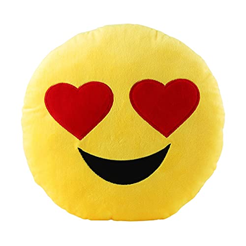 Ducomi Cojines Emoji Emoticon Smiley y Poo – Suave cojín 30 cm, gadget cumpleaños regalo – Cojines decorativos regalos para fiestas – Envío desde IT (Face 07)