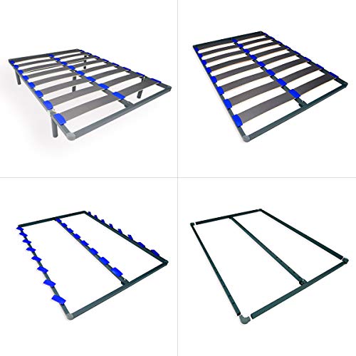 Duérmete Online Somier Desmontable KAMAKIT con Bastidor Reforzado de 40x30mm, Estabilidad y Firmeza, Fácil Montaje, Tubo Acero 30 x 40 mm, Pintura Epoxi Gris, 150x190