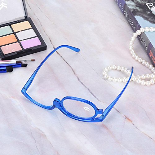 Duevin Maquillaje De Las Mujeres Gafas De Lectura Rotación Flip Maquillaje Gafas De Ojos Presbicia Gafas de maquillaje Voltear hacia abajo Lente Plegable De las mujeres (#3)