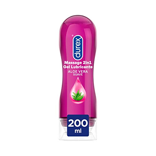 Durex Gel Lubricante Massage 2 en 1 Gel de Masaje y Lubricante Íntimo con Aloe Vera - 200 ml