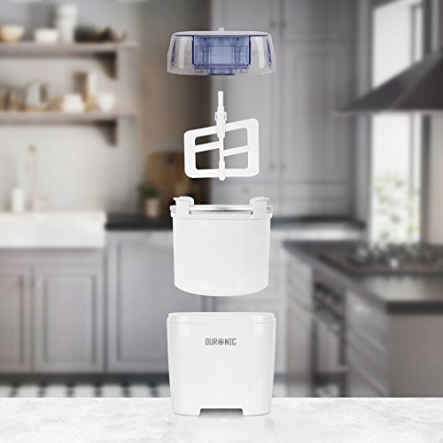 Duronic IM540 Heladera con bol de congelación de 1.5L para hacer postres caseros como helados, sorbete y yogur helado caseros en 15-30 minutos - Gran potencia - Incluye pala y accesorios