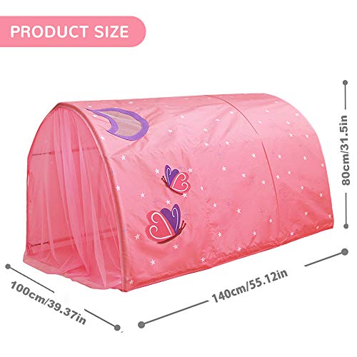 E-More Carpa de Cama Tienda De Juego para Niños Tienda de Juegos Princess Castle para niñas Tiendas de Juegos para niños Grandes Tiendas de campaña para niños Play House 140x100x80cm