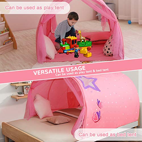 E-More Carpa de Cama Tienda De Juego para Niños Tienda de Juegos Princess Castle para niñas Tiendas de Juegos para niños Grandes Tiendas de campaña para niños Play House 140x100x80cm