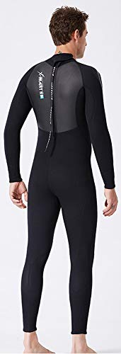 E-Qianw Mensuits De Hombre Traje De Traje De Neopreno 3mm Traje De Buceo De Cuerpo Completo para Deportes Acuáticos,Negro,M